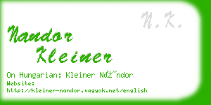 nandor kleiner business card